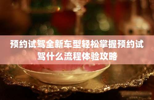 预约试驾全新车型轻松掌握预约试驾什么流程体验攻略