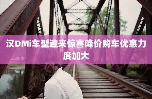 汉DMi车型迎来惊喜降价购车优惠力度加大
