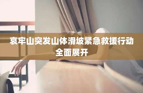 哀牢山突发山体滑坡紧急救援行动全面展开