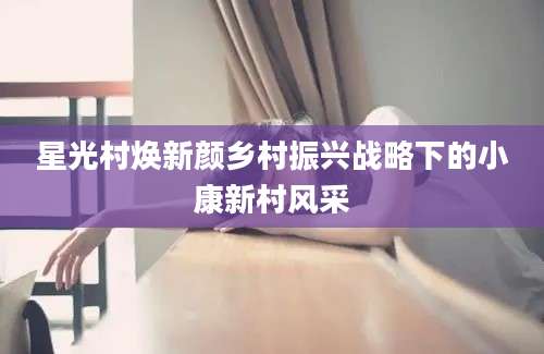 星光村焕新颜乡村振兴战略下的小康新村风采