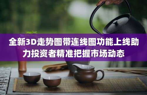 全新3D走势图带连线图功能上线助力投资者精准把握市场动态