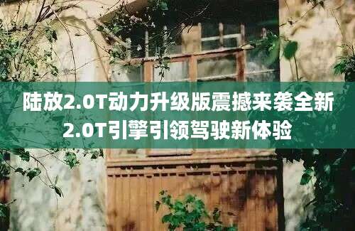 陆放2.0T动力升级版震撼来袭全新2.0T引擎引领驾驶新体验