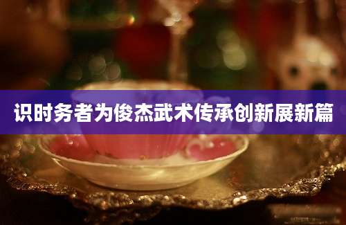 识时务者为俊杰武术传承创新展新篇