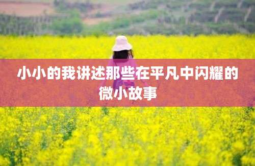 小小的我讲述那些在平凡中闪耀的微小故事