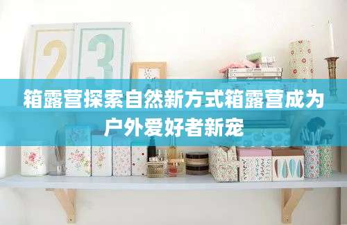 箱露营探索自然新方式箱露营成为户外爱好者新宠