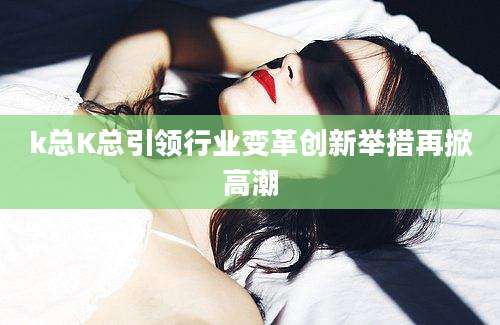 k总K总引领行业变革创新举措再掀高潮
