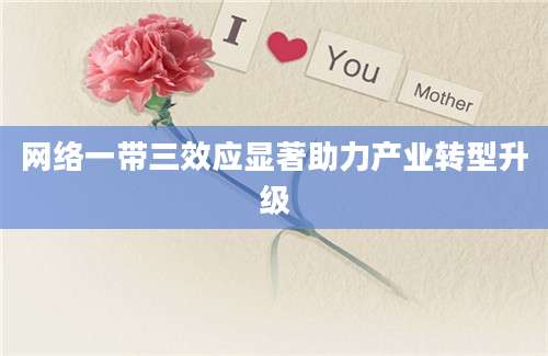 网络一带三效应显著助力产业转型升级