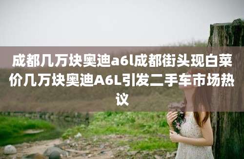 成都几万块奥迪a6l成都街头现白菜价几万块奥迪A6L引发二手车市场热议