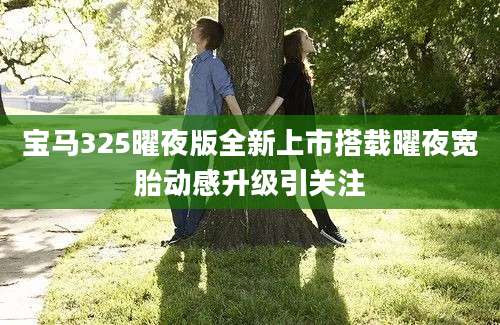 宝马325曜夜版全新上市搭载曜夜宽胎动感升级引关注
