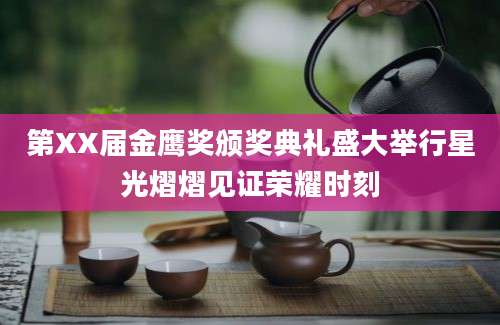 第XX届金鹰奖颁奖典礼盛大举行星光熠熠见证荣耀时刻