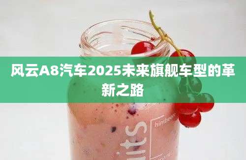 风云A8汽车2025未来旗舰车型的革新之路