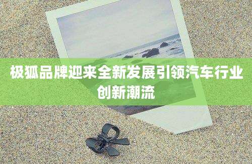 极狐品牌迎来全新发展引领汽车行业创新潮流